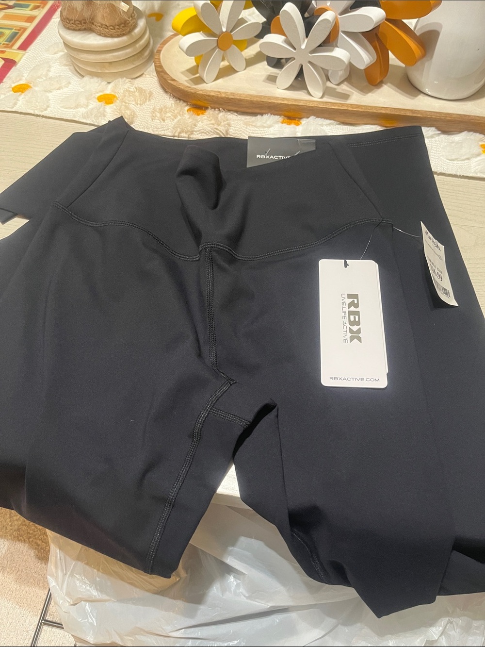 RBX Black High-Waist Performance Leggings